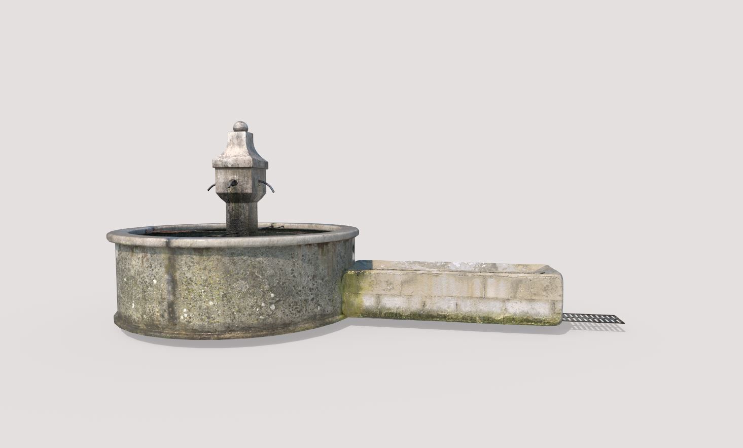 Ancient Public Fountain 3D model_1