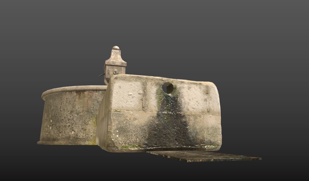 Ancient Public Fountain 3D model_8