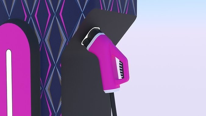 EV charger XV PBR 8K 3D model 4