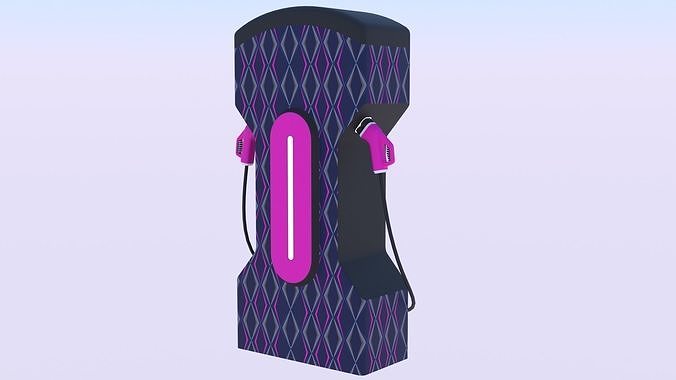 EV charger XV PBR 8K 3D model 2