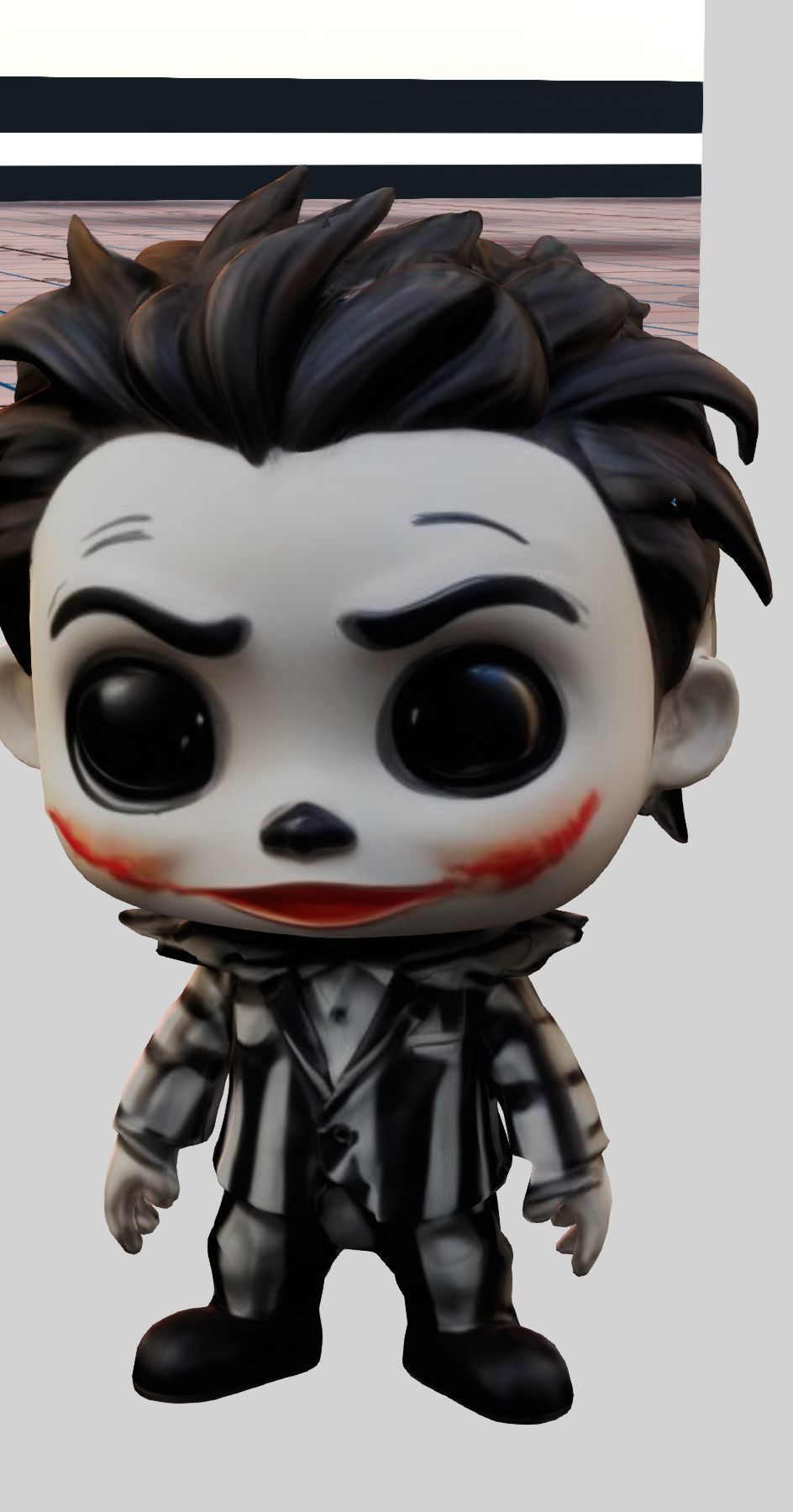 Beetlejuice chibi Low-poly 3D model_3