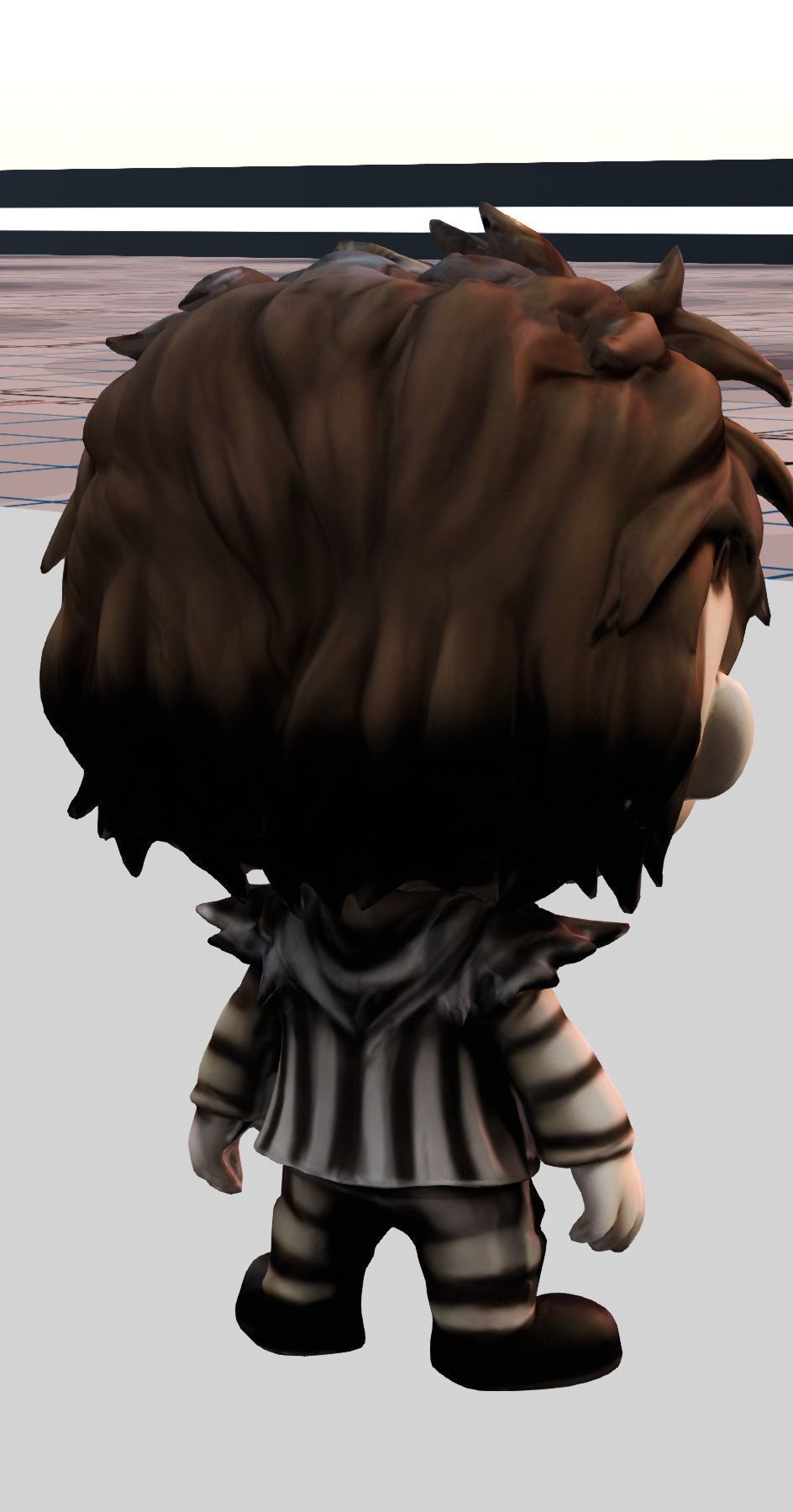 Beetlejuice chibi Low-poly 3D model_4