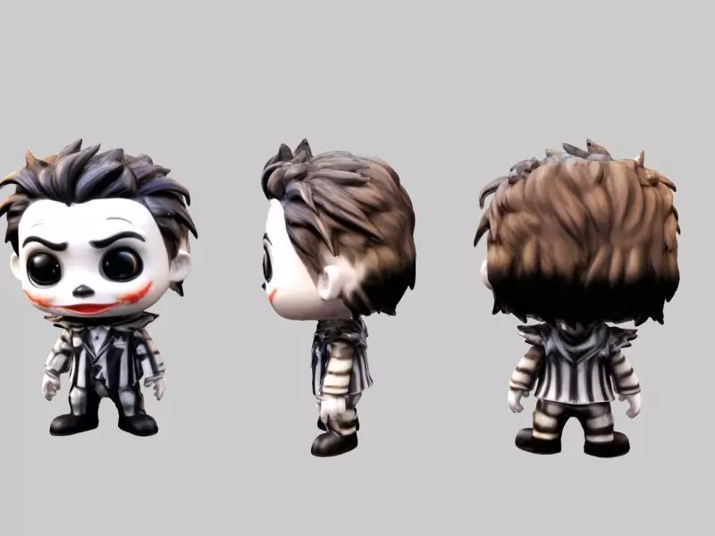 Beetlejuice chibi Low-poly 3D model_0