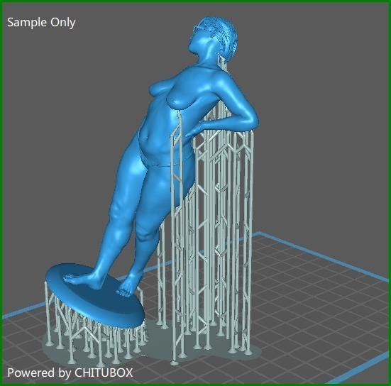 Azel nude female figurine ready to 3Dprint 3D print model_9