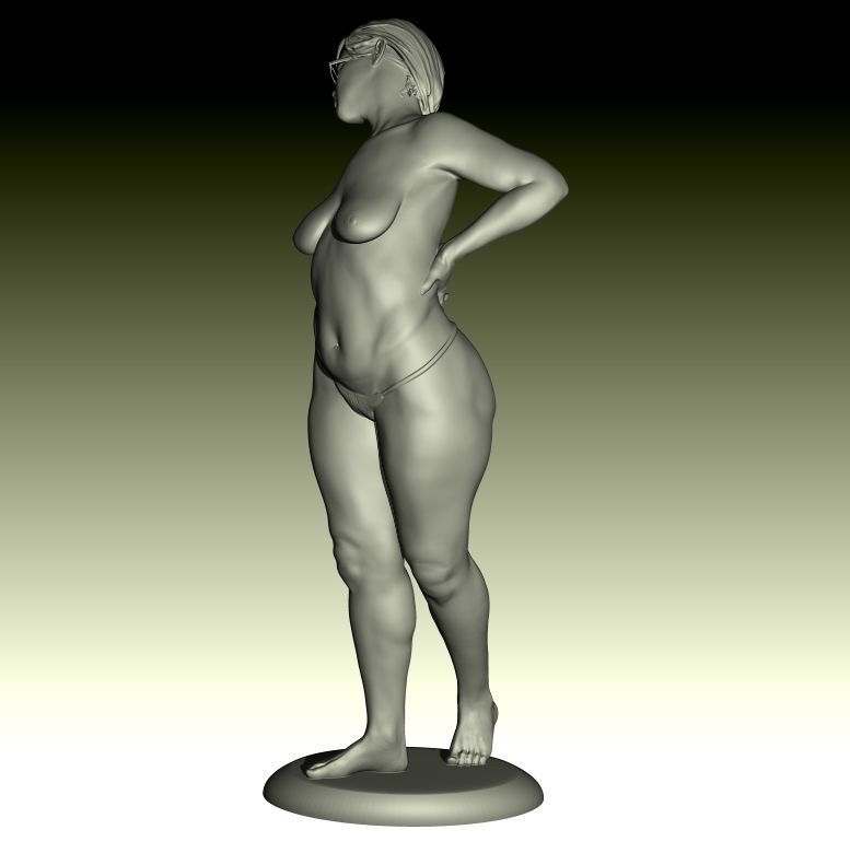 Azel nude female figurine ready to 3Dprint 3D print model_5