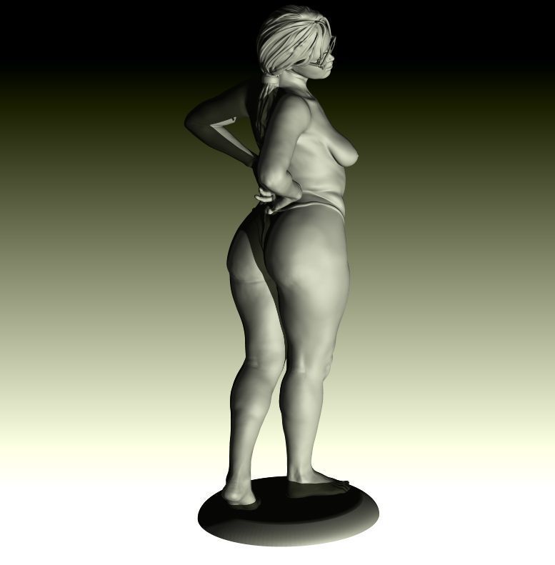 Azel nude female figurine ready to 3Dprint 3D print model_4