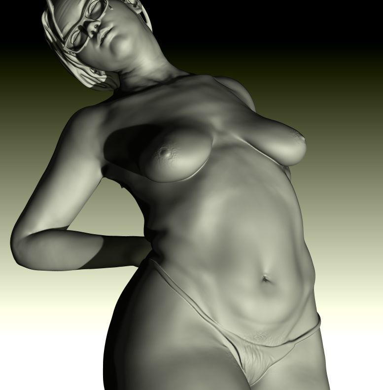 Azel nude female figurine ready to 3Dprint 3D print model_6