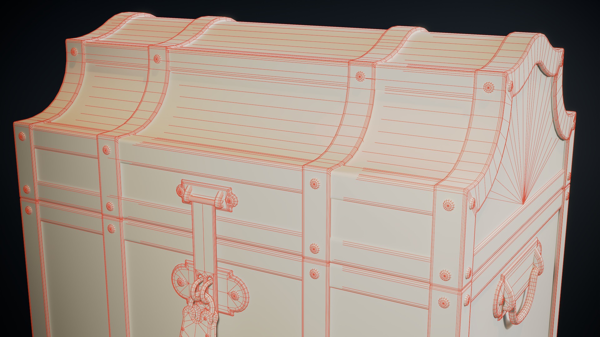 Treasure Chest Low-poly 3D model_8