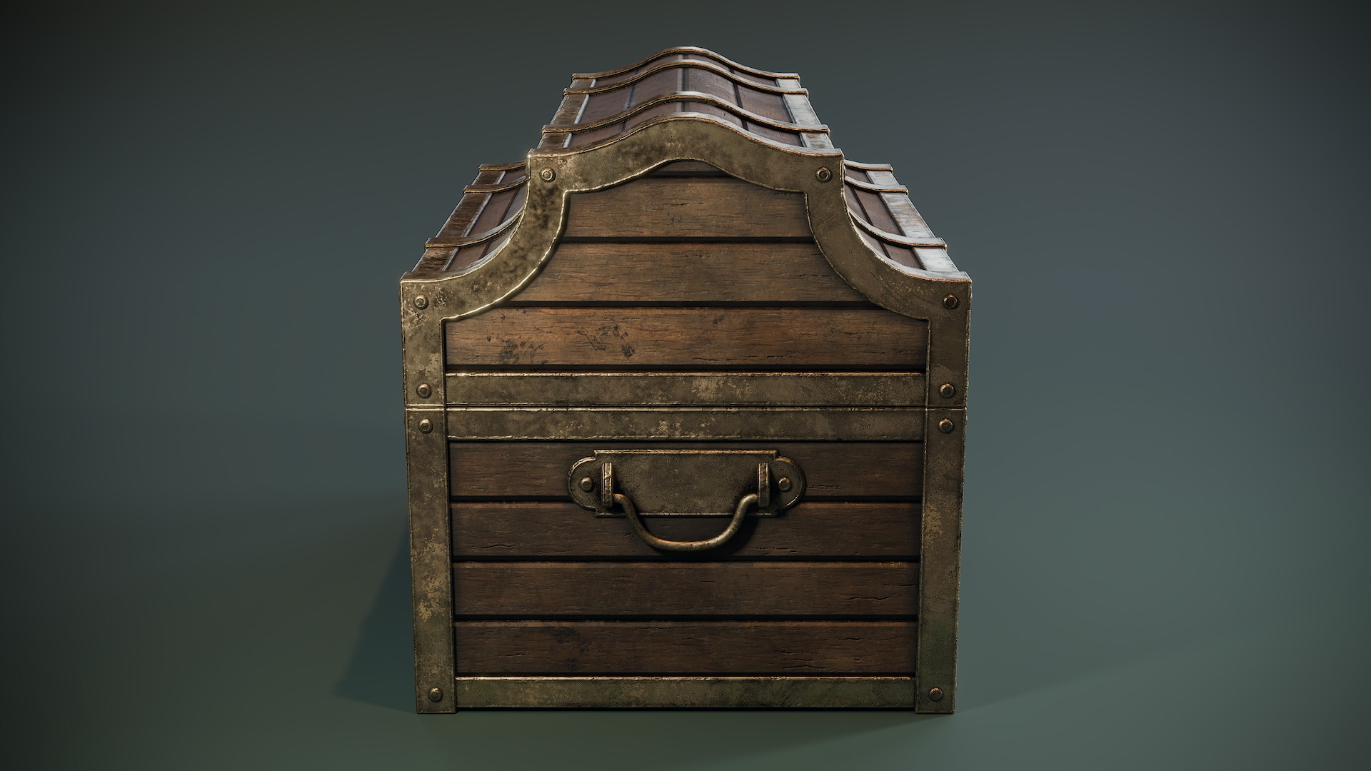 Treasure Chest Low-poly 3D model_4