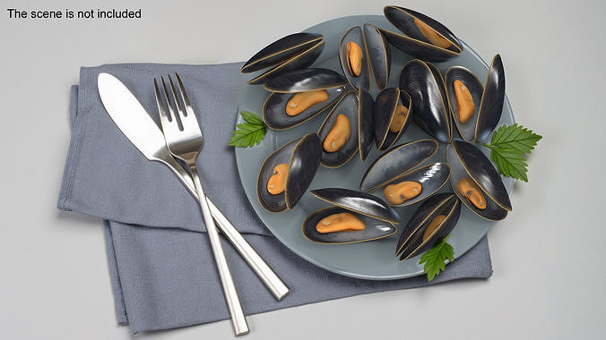 Boiled Sea Mussel 3D model