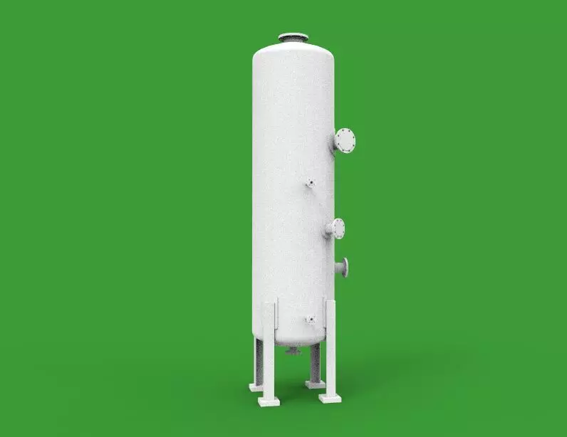 vertical pressure vessel tank 3D print model_0