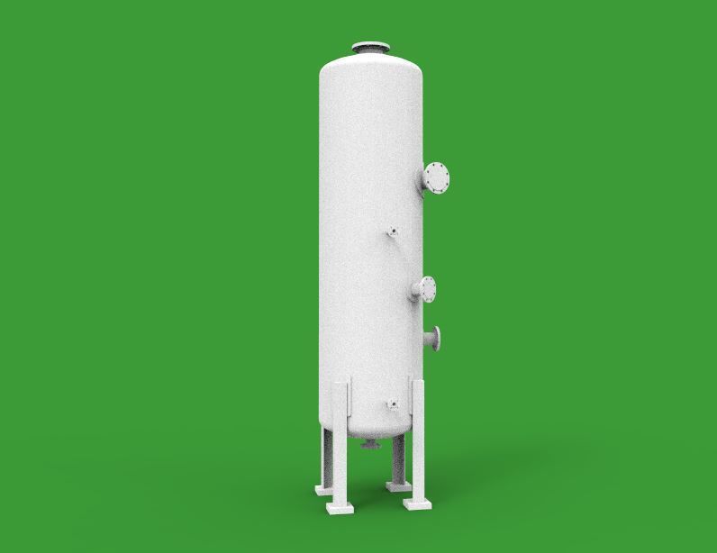 vertical pressure vessel tank 3D print model_2