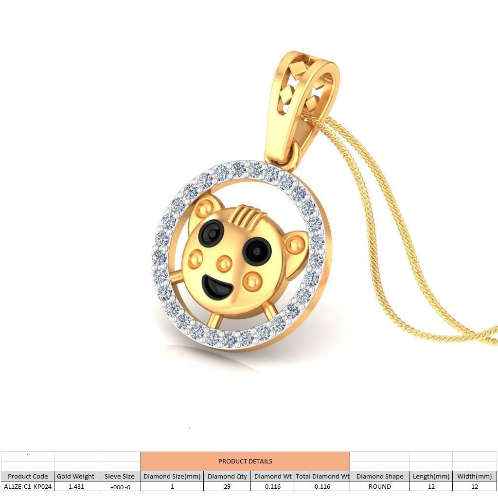  child earring  3D print model_18