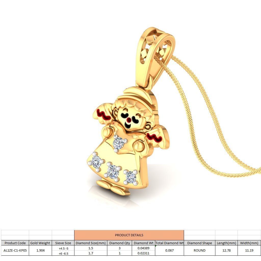  child earring  3D print model_22