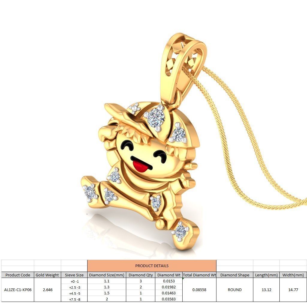  child earring  3D print model_23