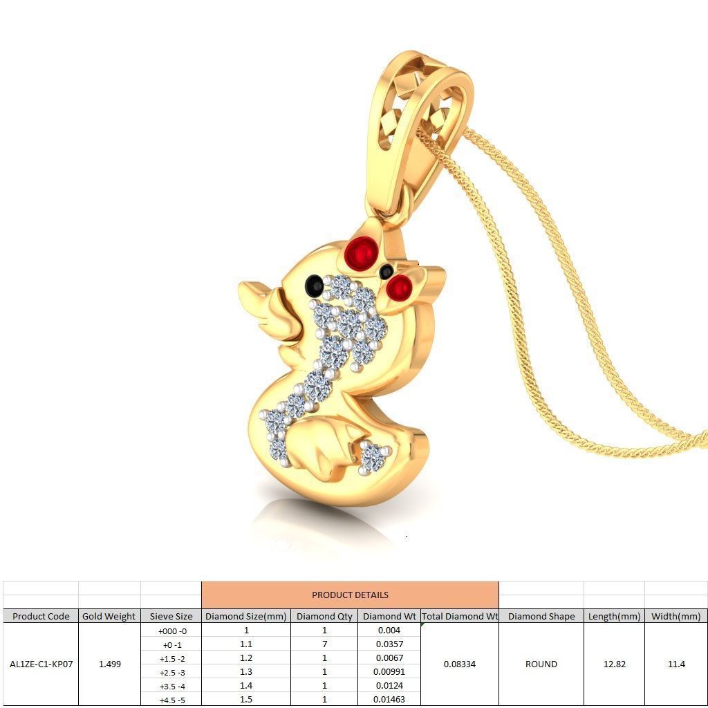  child earring  3D print model_24