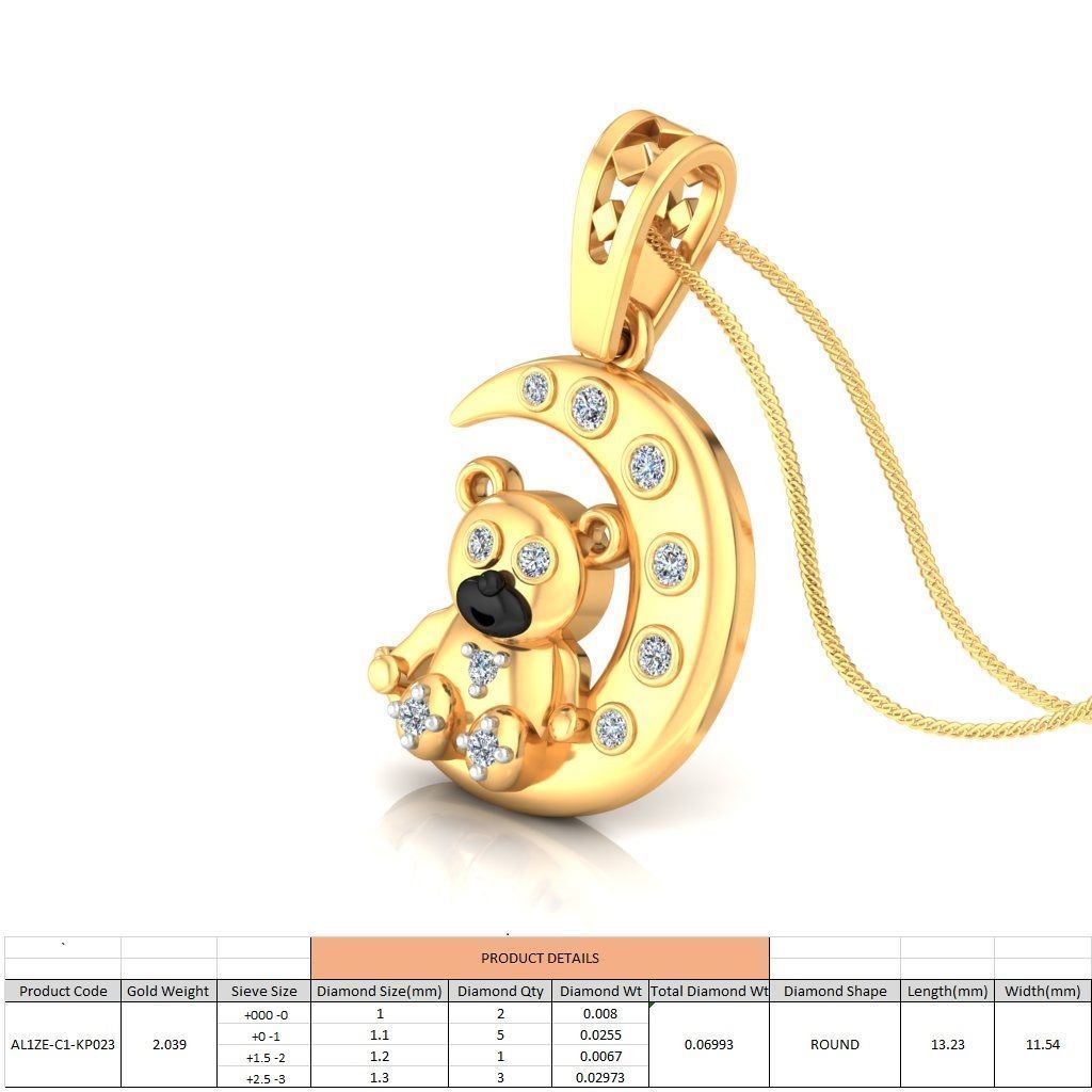  child earring  3D print model_17