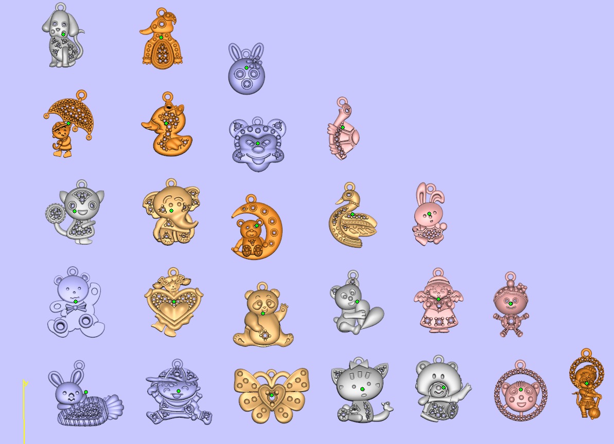  child earring  3D print model_1