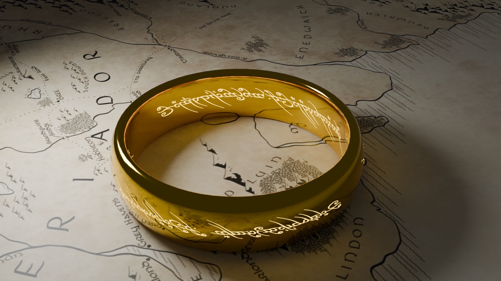 One Ring Low-poly 3D model_2