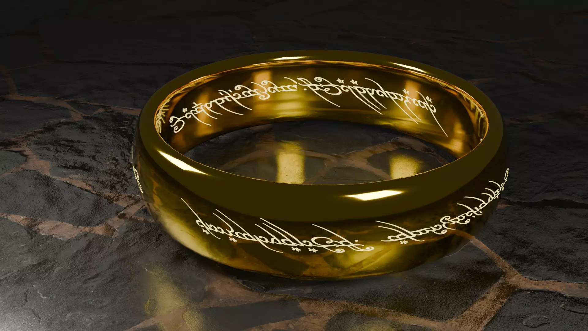 One Ring Low-poly 3D model_0