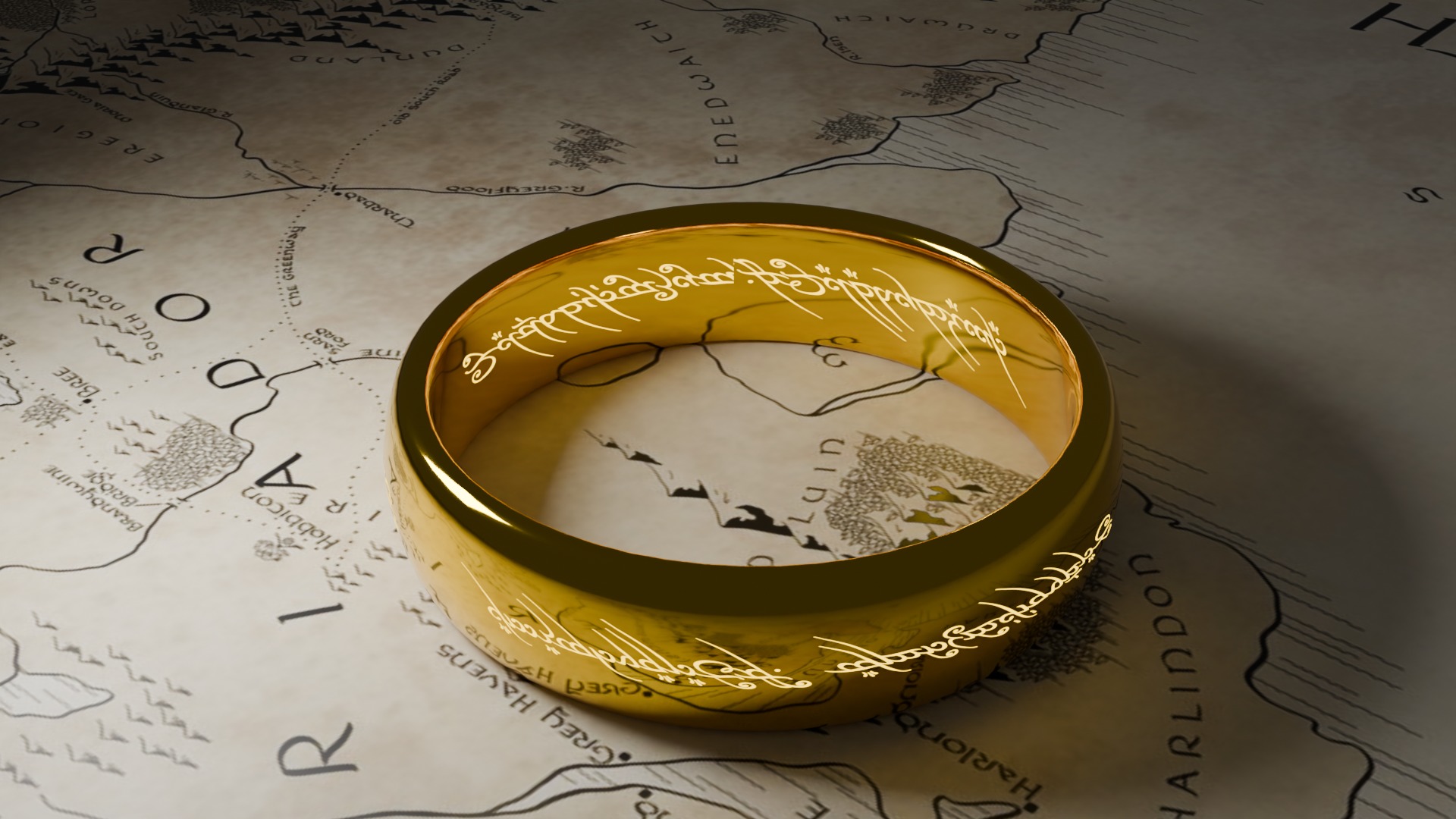 One Ring Low-poly 3D model_1