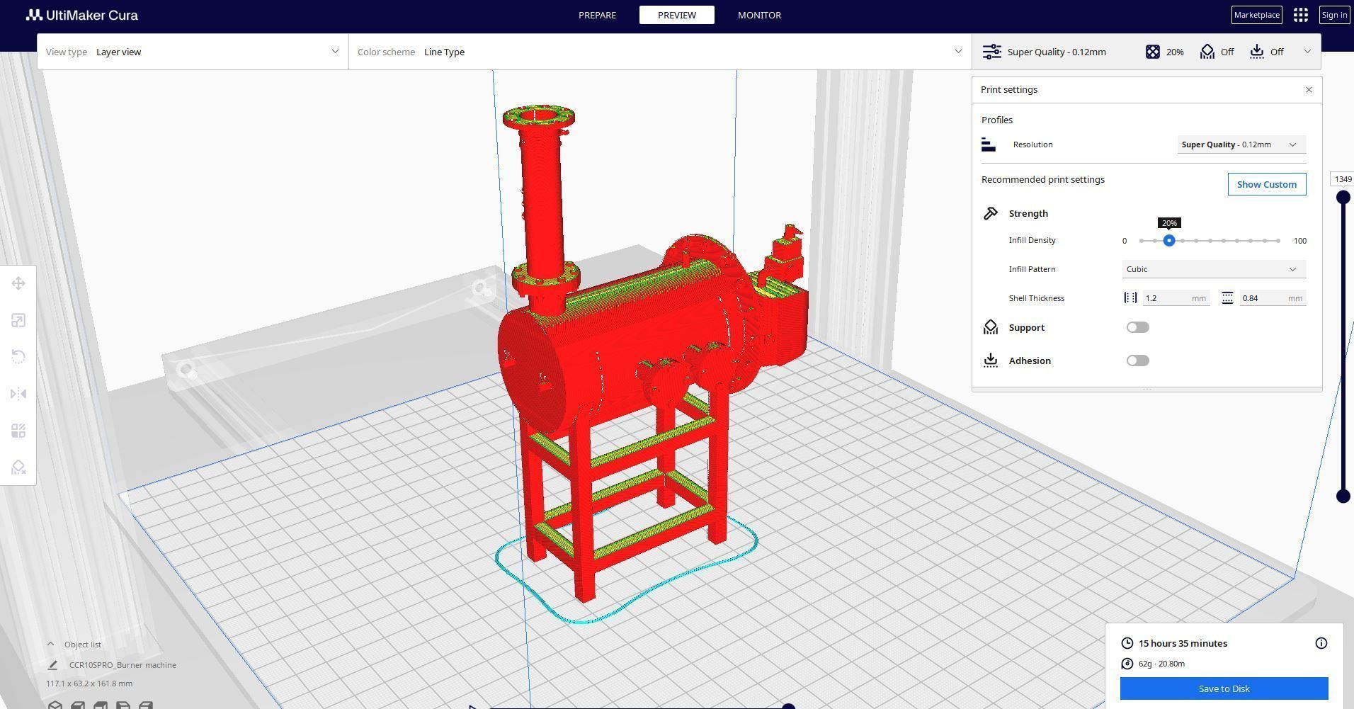 burner machine 3D print model_1