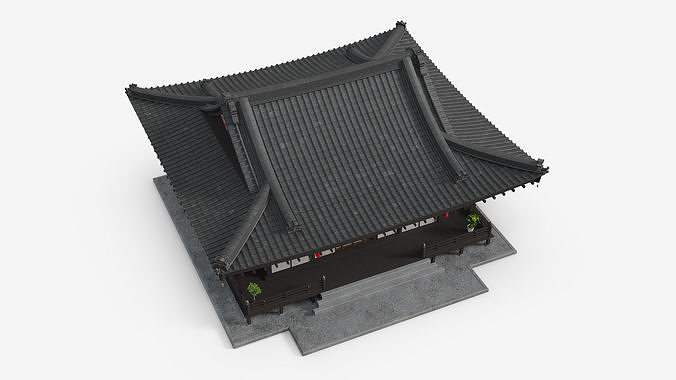 Japan Traditional House Dark Full Interior 3D model 6