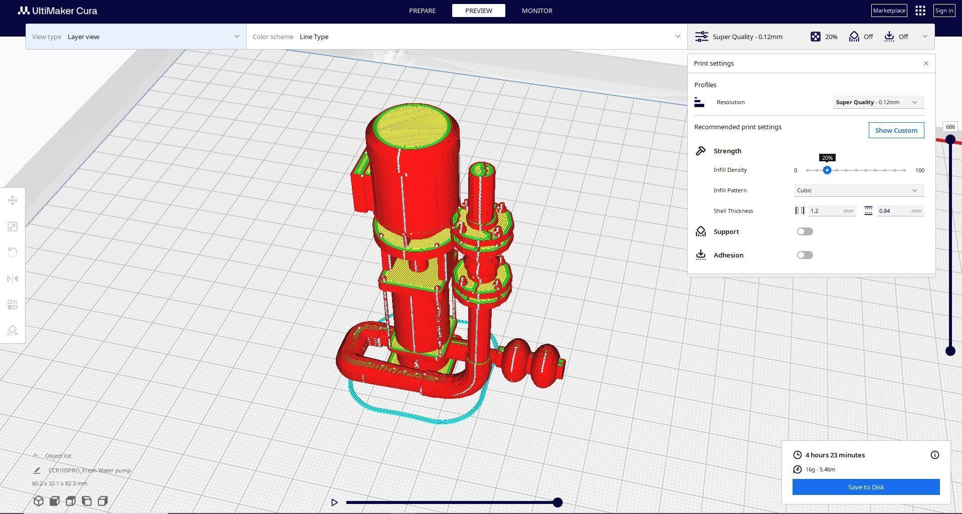 fresh water pump 3D print model_1