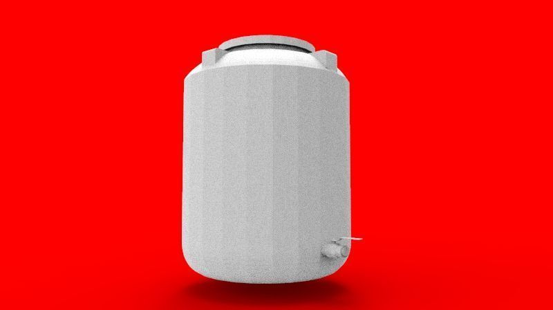 fresh water tank 3D print model_4