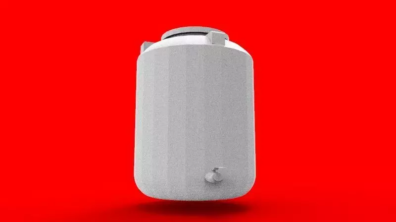 fresh water tank 3D print model_0