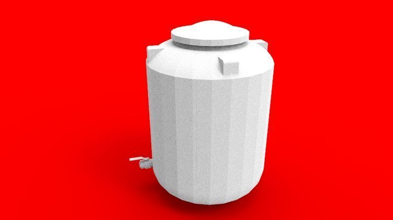 fresh water tank 3D print model_2