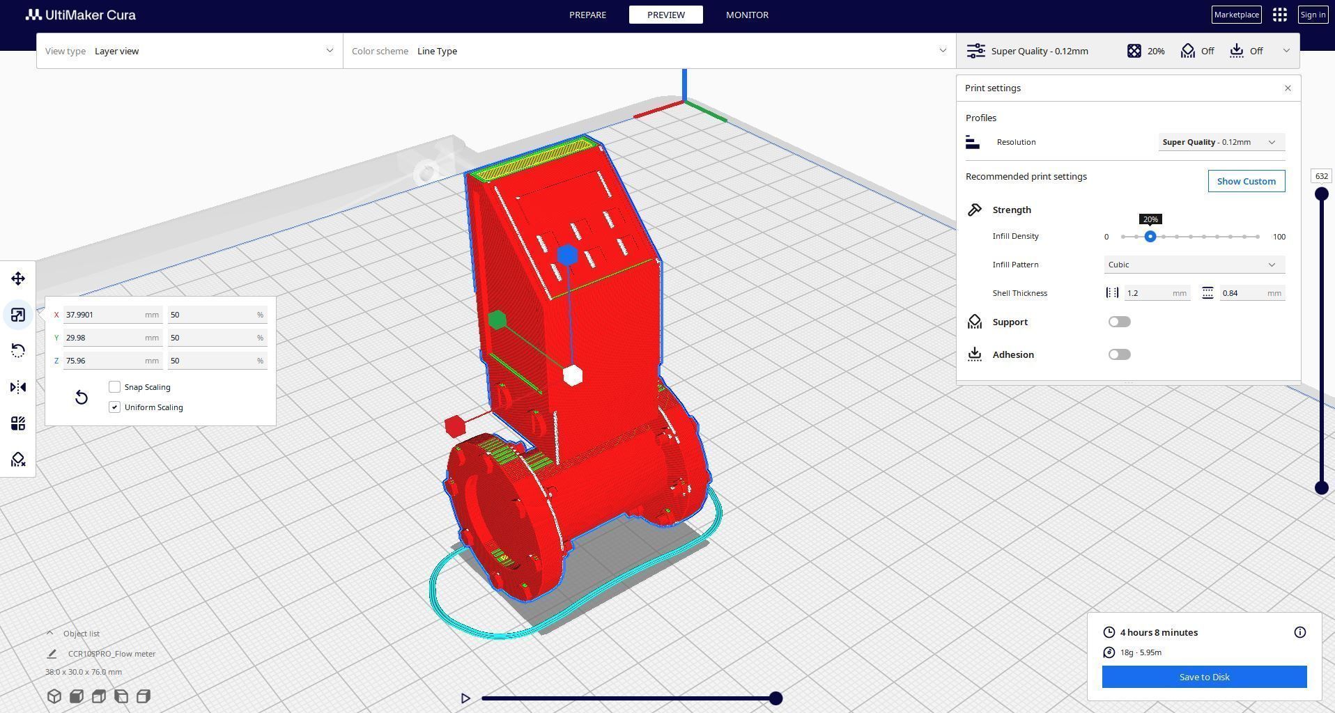 flow meter 3D print model_1