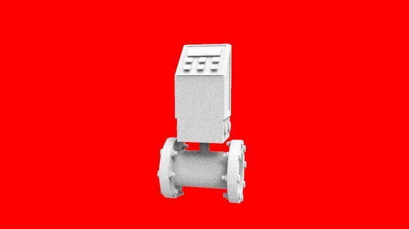 flow meter 3D print model_3