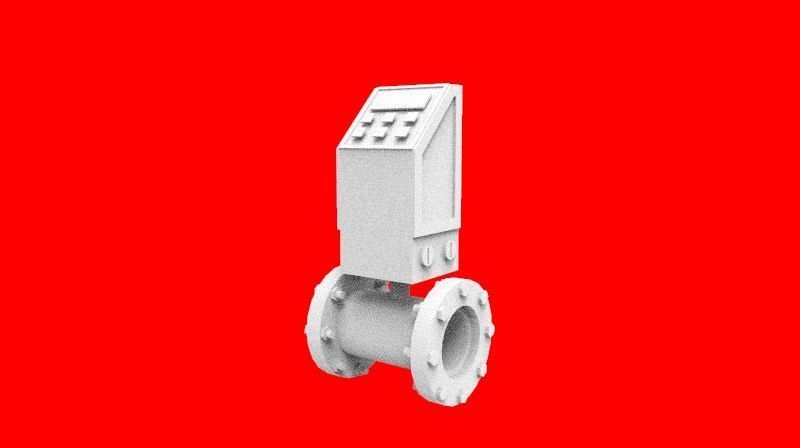 flow meter 3D print model_4
