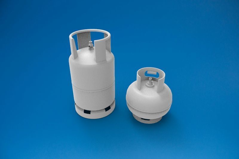 Gas cylinder 3D print model_4