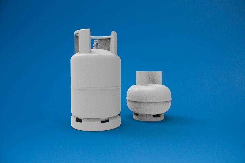 Gas cylinder 3D print model_3
