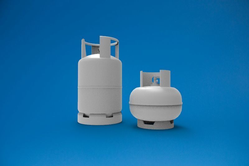 Gas cylinder 3D print model_2