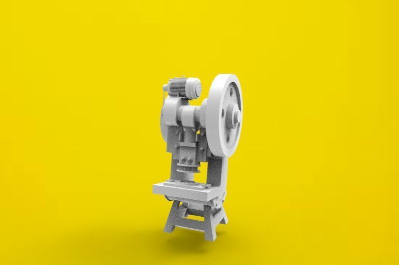 Machine press 3D print model_2