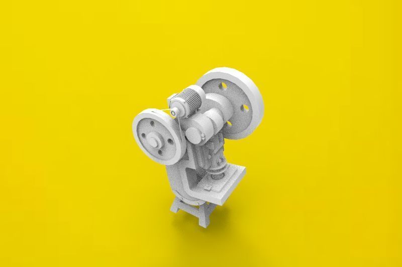 Machine press 3D print model_3