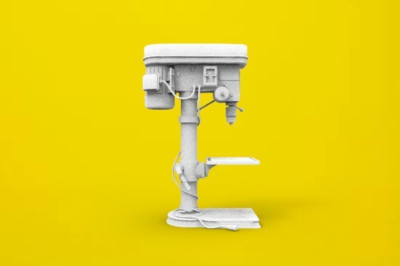 vertical drilling machine 3D print model_5