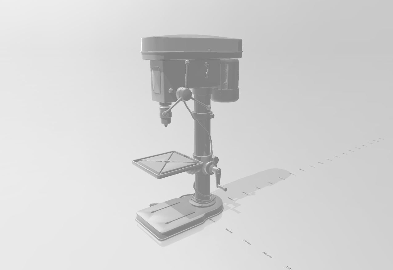 vertical drilling machine 3D print model_1