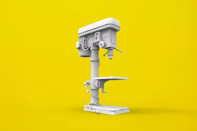 vertical drilling machine 3D print model_0