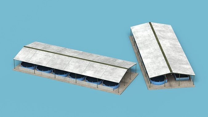 Fish Farm Covered 3D model 3