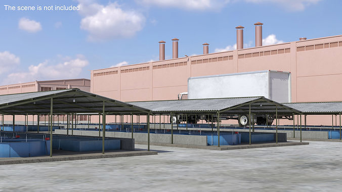 Fish Farm Covered 3D model