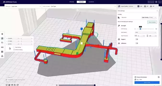 Industry Ducting system 3D print model