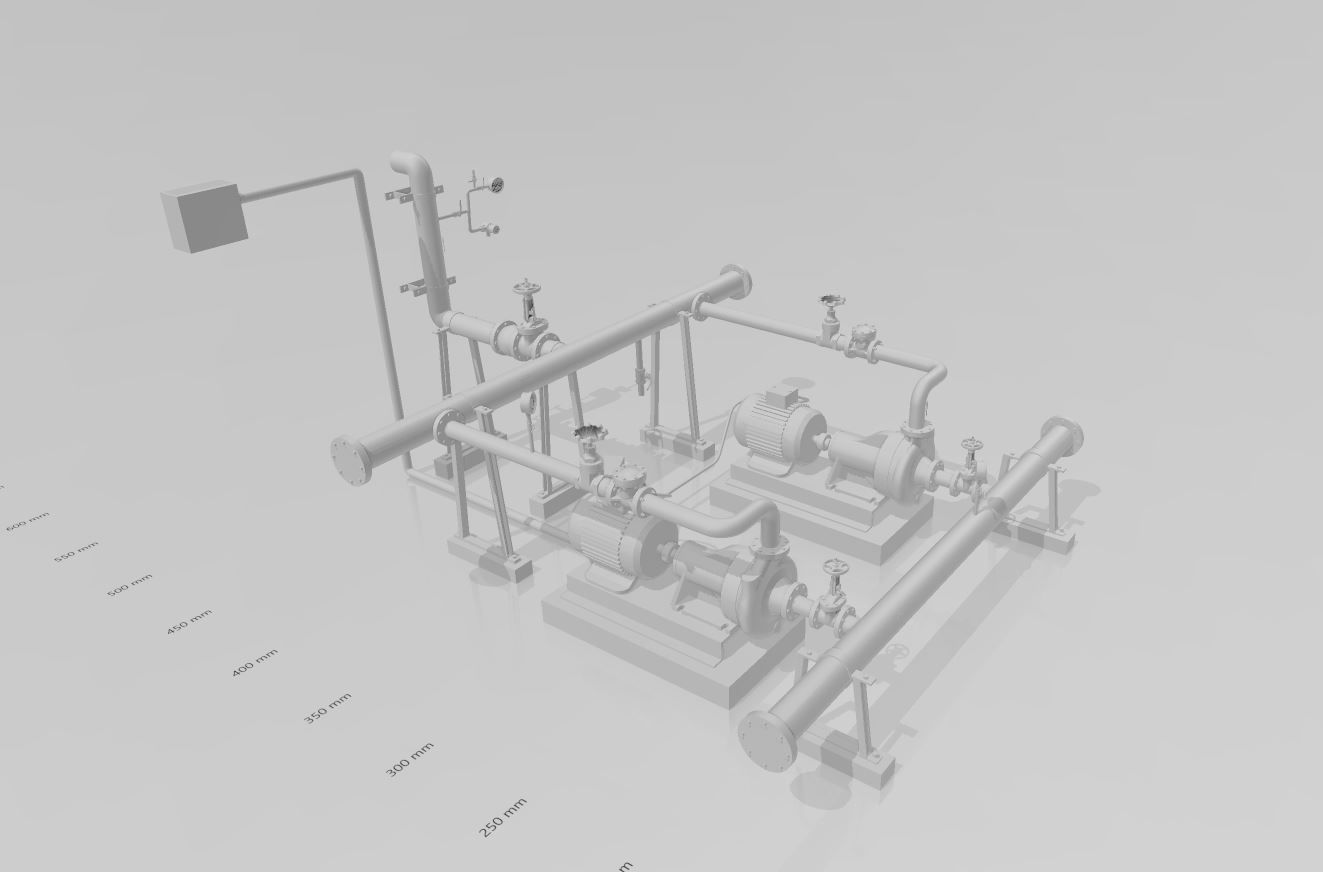pump station 3D print model_1