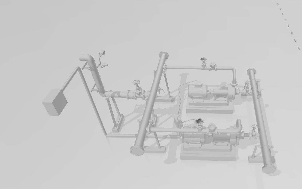 pump station 3D print model_3