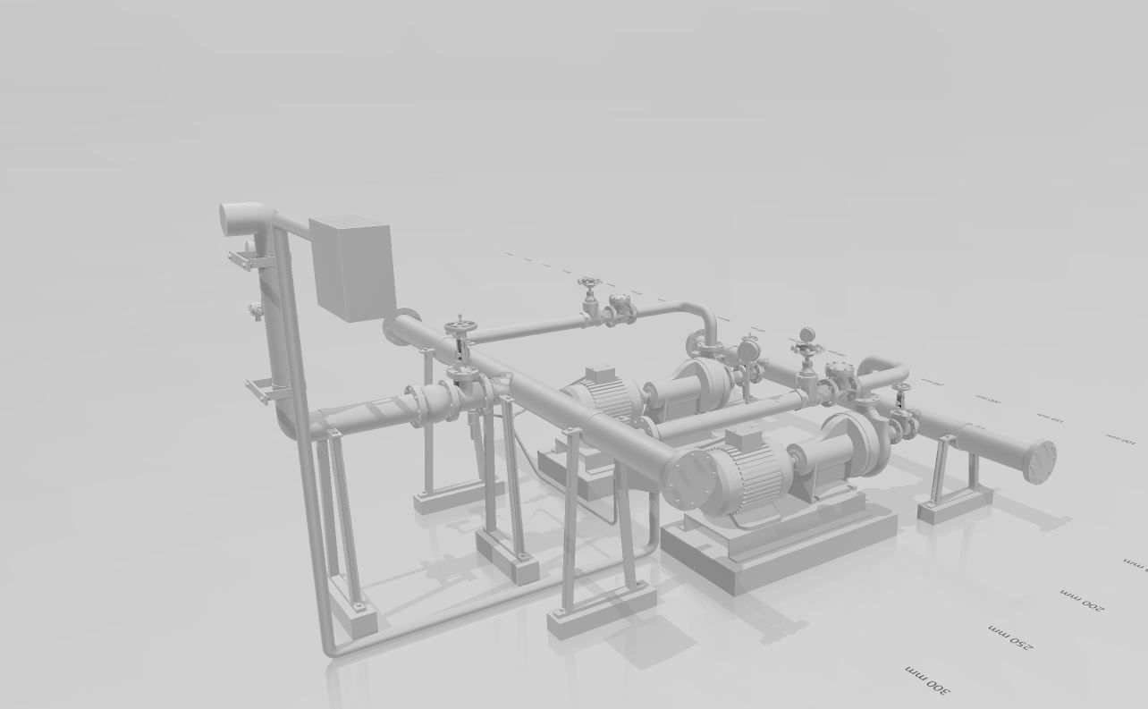 pump station 3D print model_5