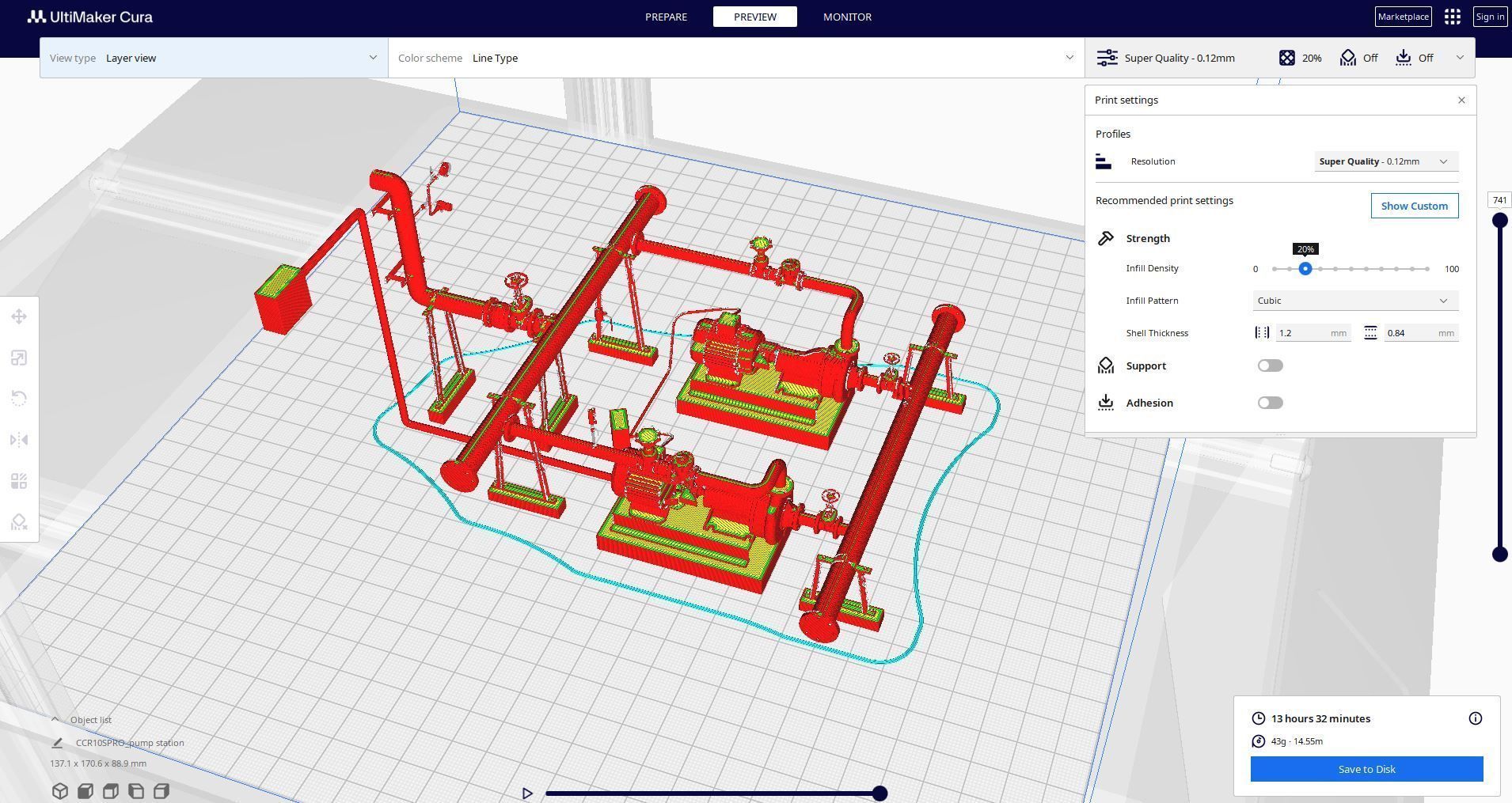 pump station 3D print model_4