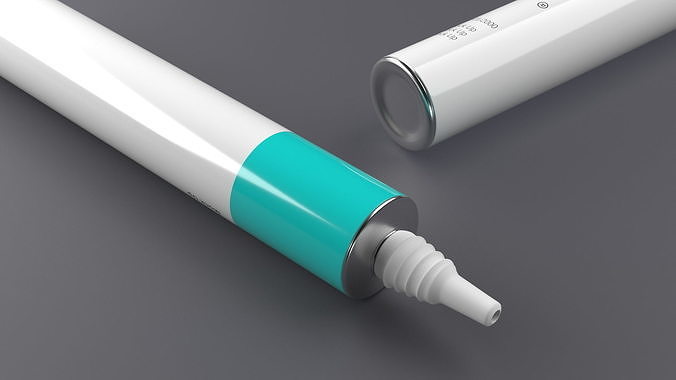 Medical Aluminum Ointment Tube Mock Up 3D model 5